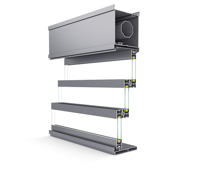 Vertikales Balkonschiebesystem